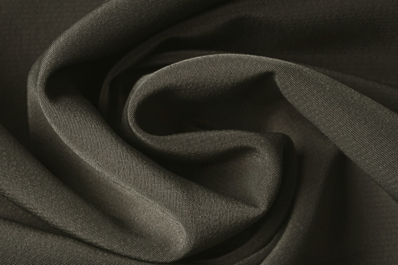 Cupro Stoff Khaki Grün