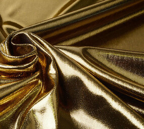 Lamé on Charmeuse Gold
