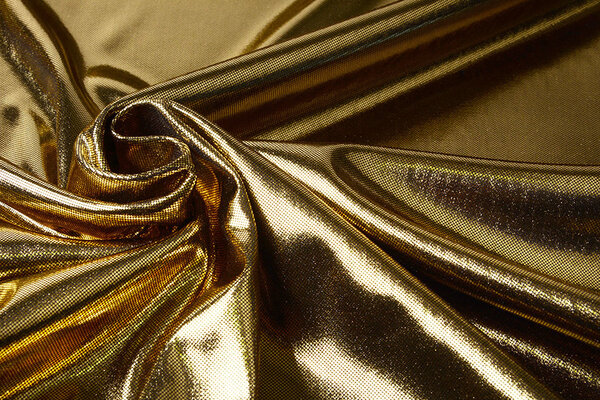 Lamé on Charmeuse Gold