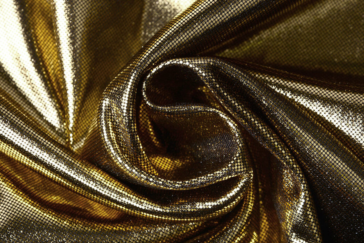 Lamé Auf Charmeuse  Gold