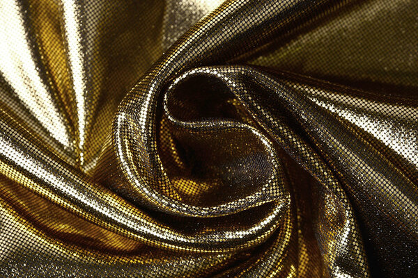 Lamé Auf Charmeuse  Gold