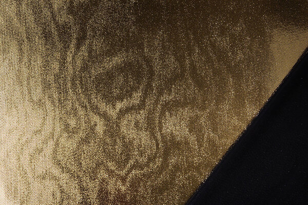 Lamé on Charmeuse Gold