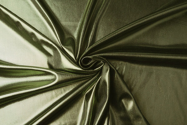 Lamé op Charmeuse Oud Groen Lamé op Charmeuse Oud Groen