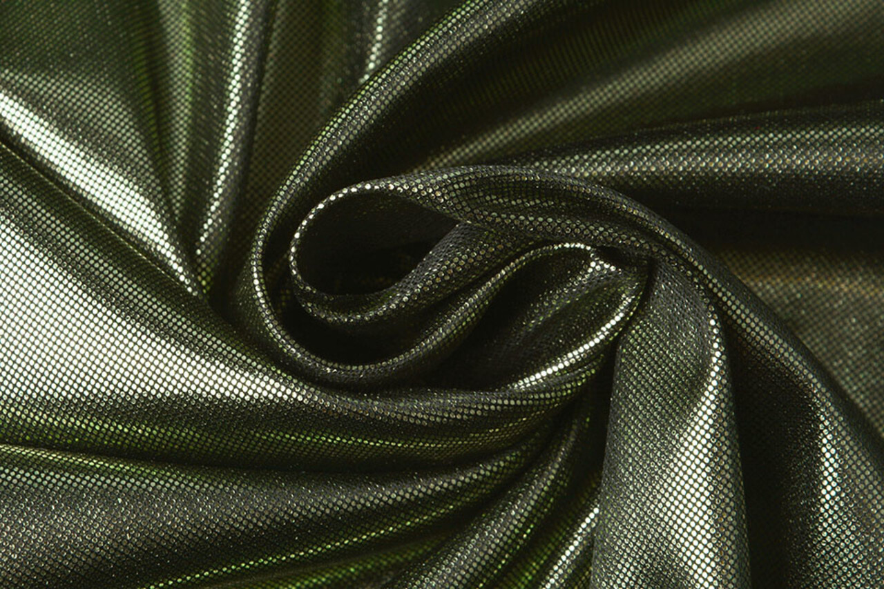 Lamé Auf Charmeuse  Altgrün