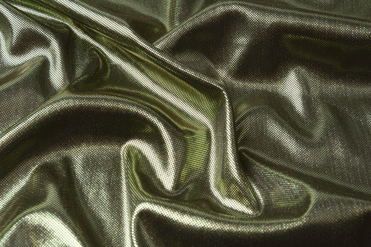 Lamé op Charmeuse Oud Groen Lamé op Charmeuse Oud Groen