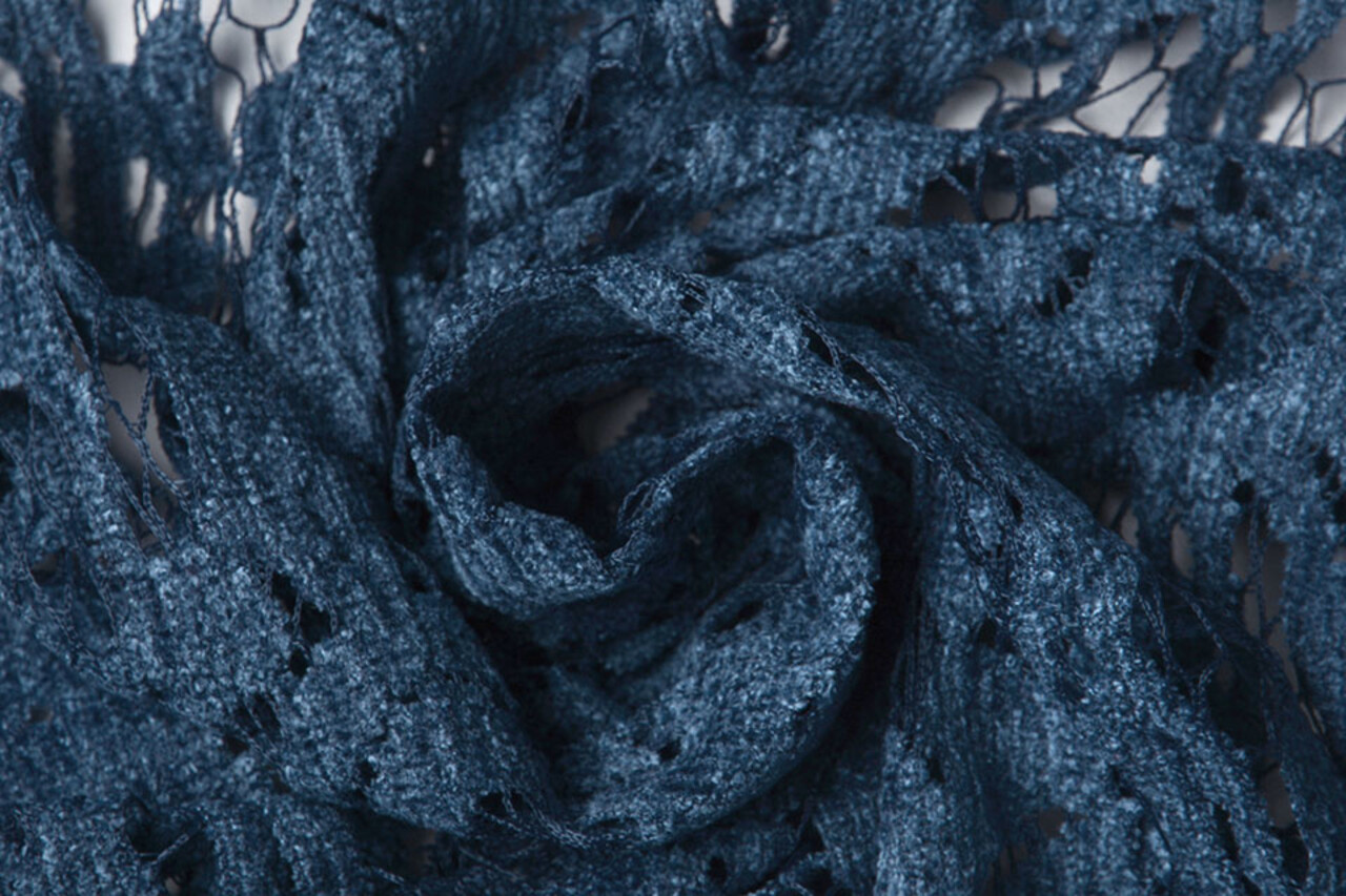 Velours Kant Julia Blauw