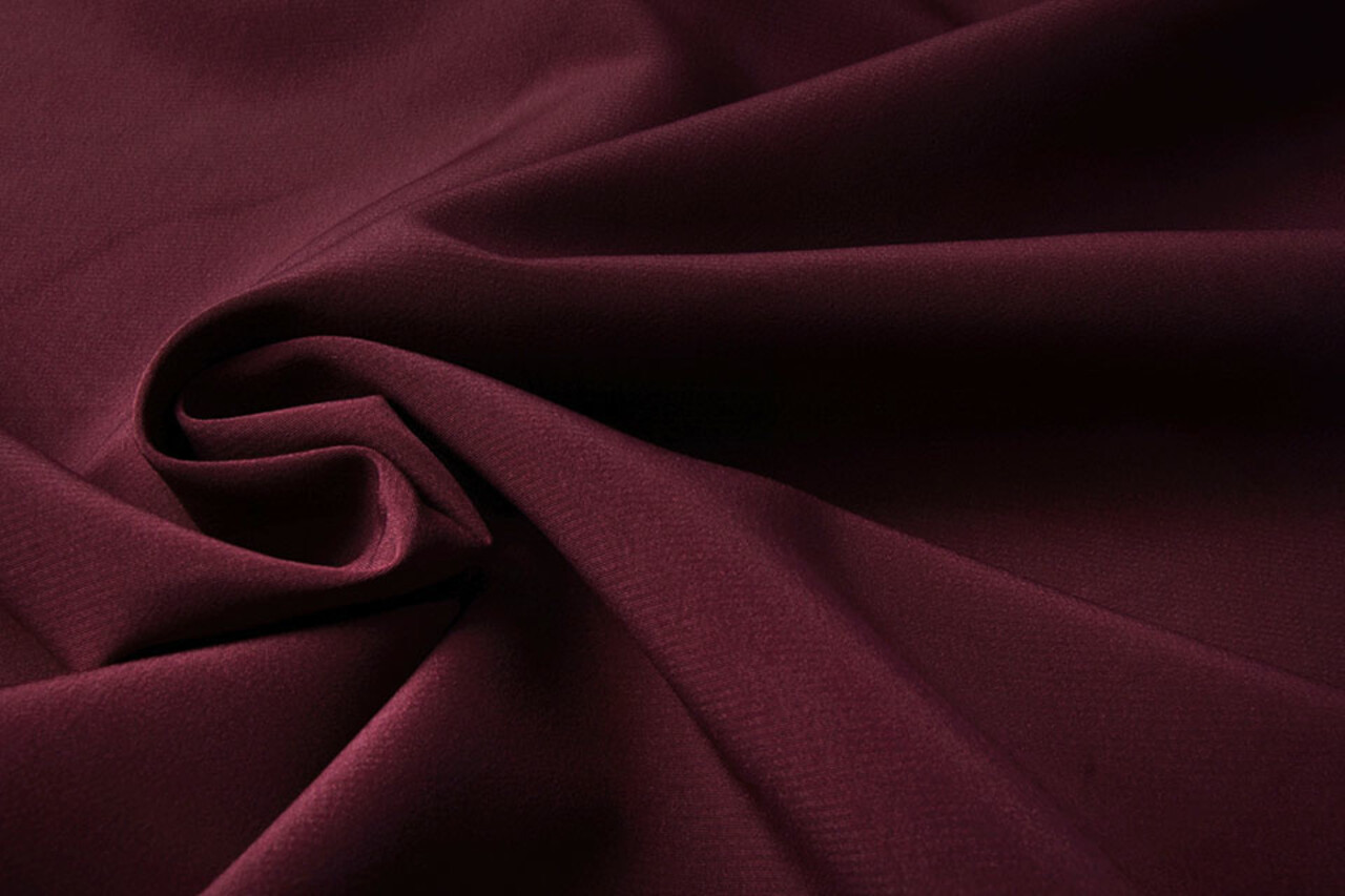 Cupro Fabric Wine Red