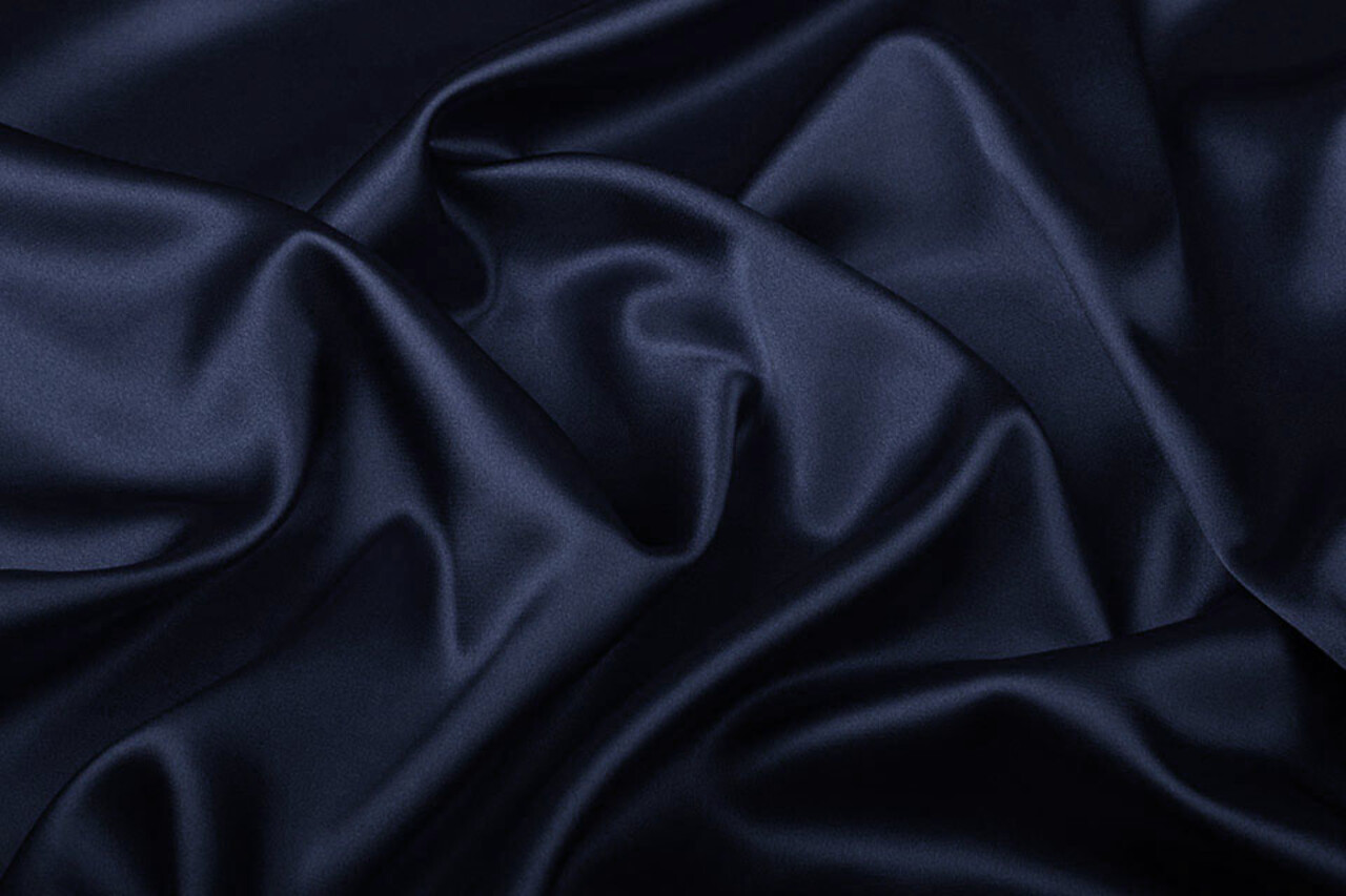 Stretch Satin Marineblau