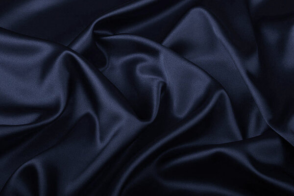 Stretch Satin Navy Blue