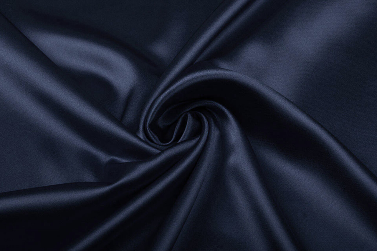 Stretch Satin Marineblau
