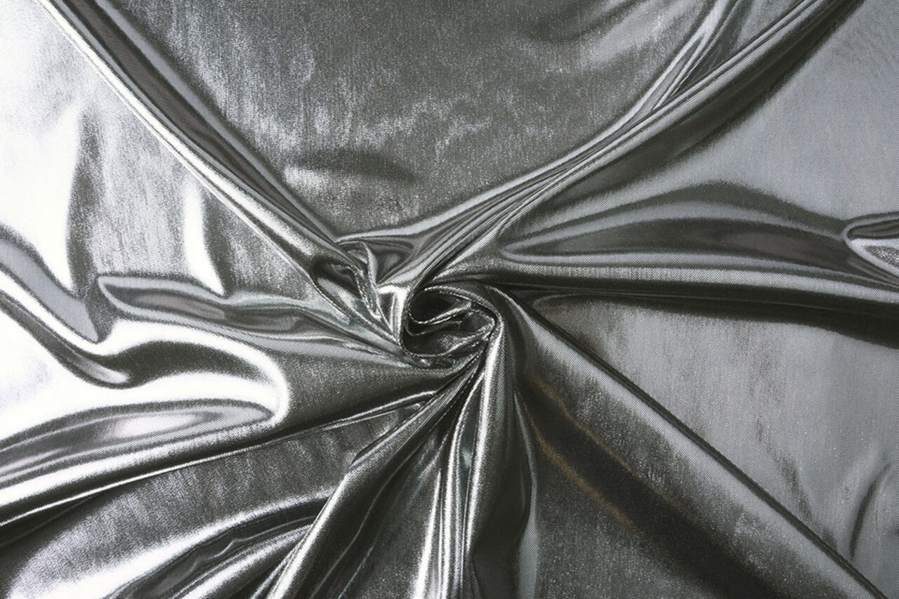 Lamé Auf Charmeuse  Silber