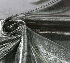 Lamé on Charmeuse Silver