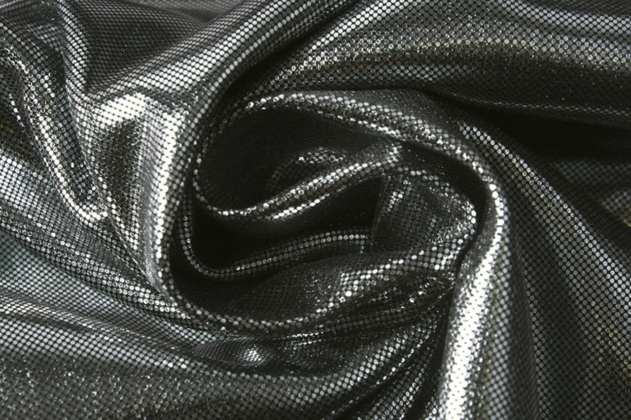 Lamé on Charmeuse Silver