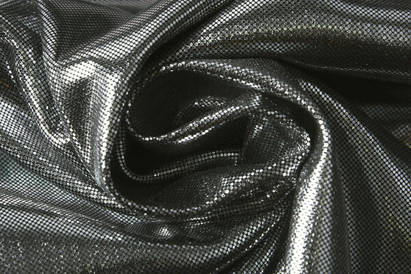 Lamé on Charmeuse Silver