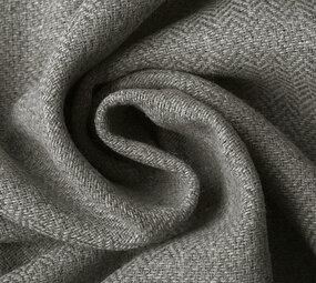 Poly Wool Herringbone Gray Poly Wool Herringbone Gray