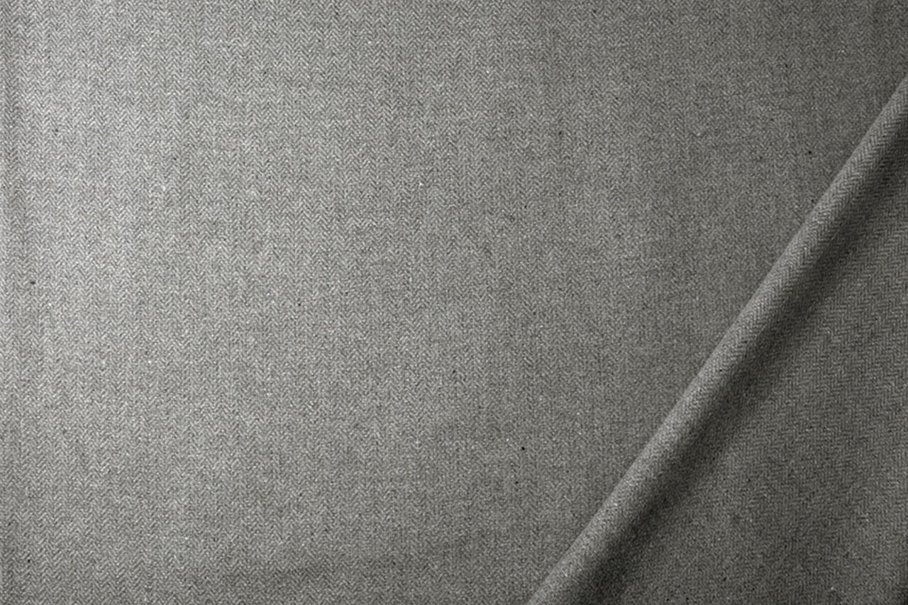 Poly Wool Herringbone Gray Poly Wool Herringbone Gray