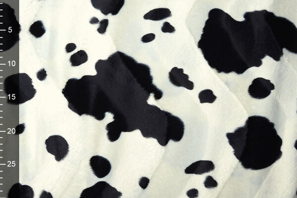 Velboa Estampado de Vaca Negro-Blanco Roto Velboa Estampado de Vaca Negro-Blanco Roto
