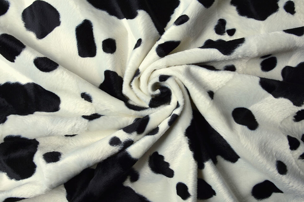 Velboa Koeienprint Noir-Blanc Cassé Velboa Koeienprint Noir-Blanc Cassé