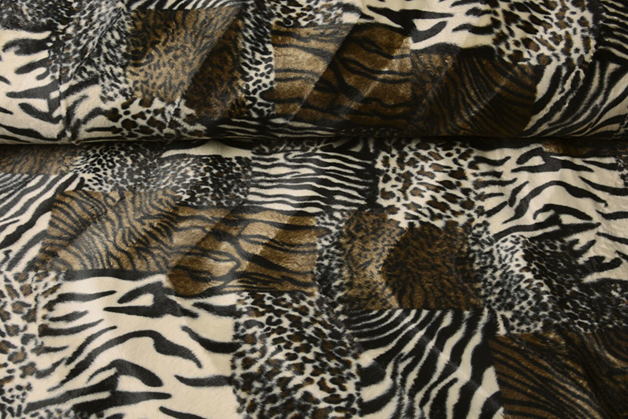 Velboa Patchwork Animalprint