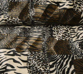 Velboa Patchwork Tierdruck