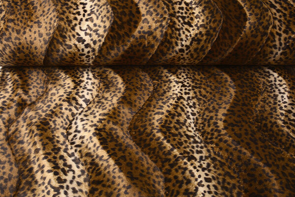 Velboa Oscuro Estampado de Leopardo Moca Marrón Velboa Oscuro Estampado de Leopardo Moca Marrón