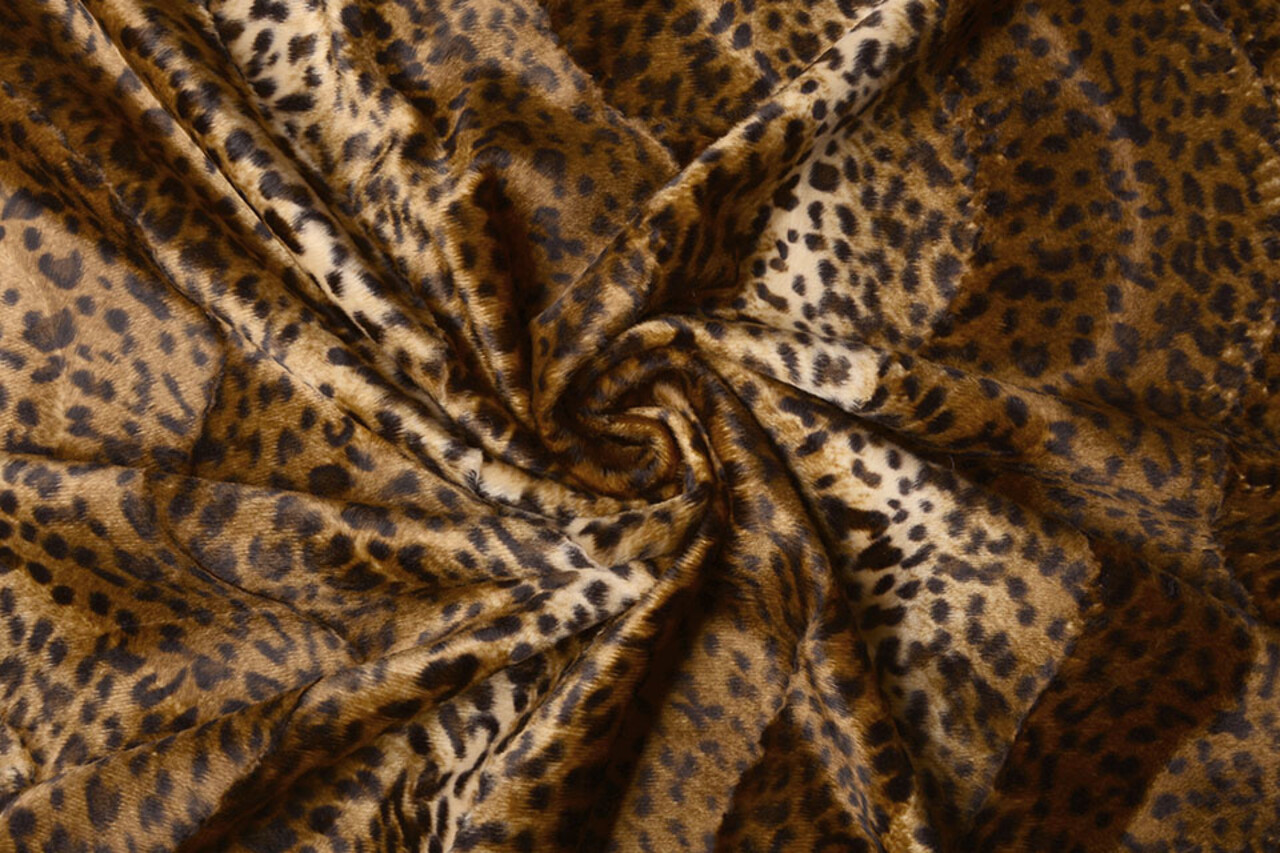 Velboa Oscuro Estampado de Leopardo Moca Marrón Velboa Oscuro Estampado de Leopardo Moca Marrón