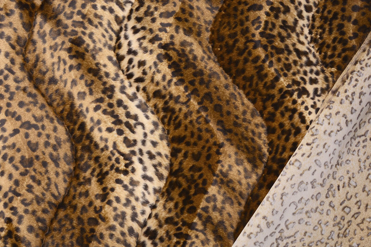 Velboa Oscuro Estampado de Leopardo Moca Marrón Velboa Oscuro Estampado de Leopardo Moca Marrón