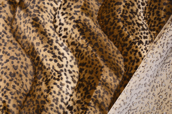 Velboa Oscuro Estampado de Leopardo Moca Marrón Velboa Oscuro Estampado de Leopardo Moca Marrón