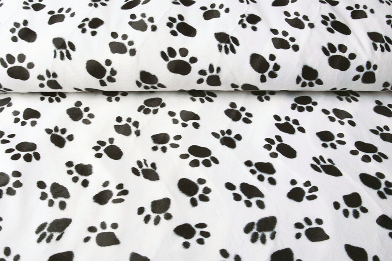 Velboa Dog Paws White