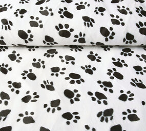 Velboa Dog Paws White Velboa Dog Paws White