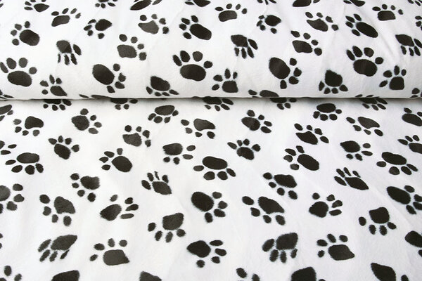 Velboa Dog Paws White
