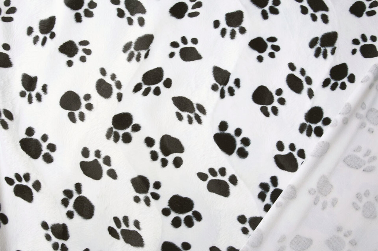 Velboa Dog Paws White