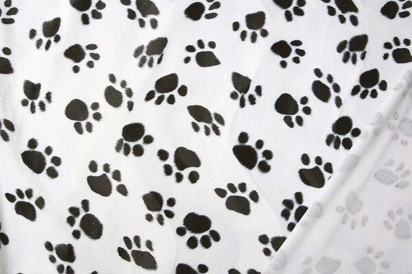Velboa Dog Paws White