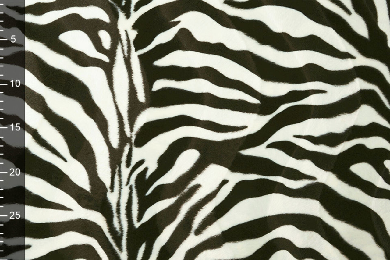 Velboa Zebraprint Groot Zwart-Off-White