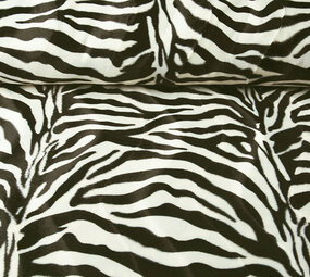 Velboa Zebramotiv Groß Schwarz-Off-White Velboa Zebramotiv Groß Schwarz-Off-White