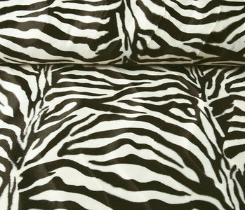 Velboa Zebraprint Groot Zwart-Off White