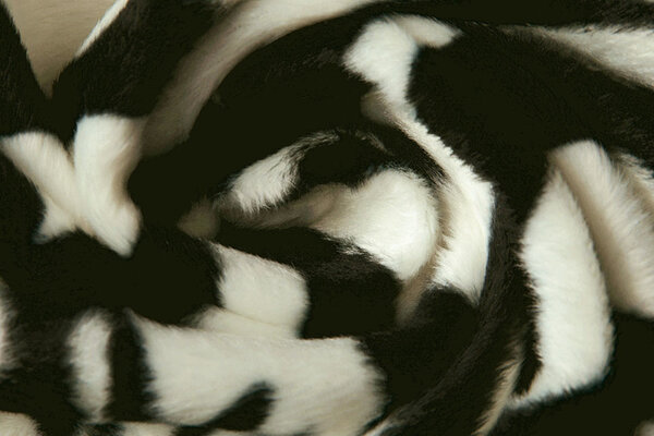 Velboa Estampado de Cebra Grande Negro-Blanco Roto Velboa Estampado de Cebra Grande Negro-Blanco Roto