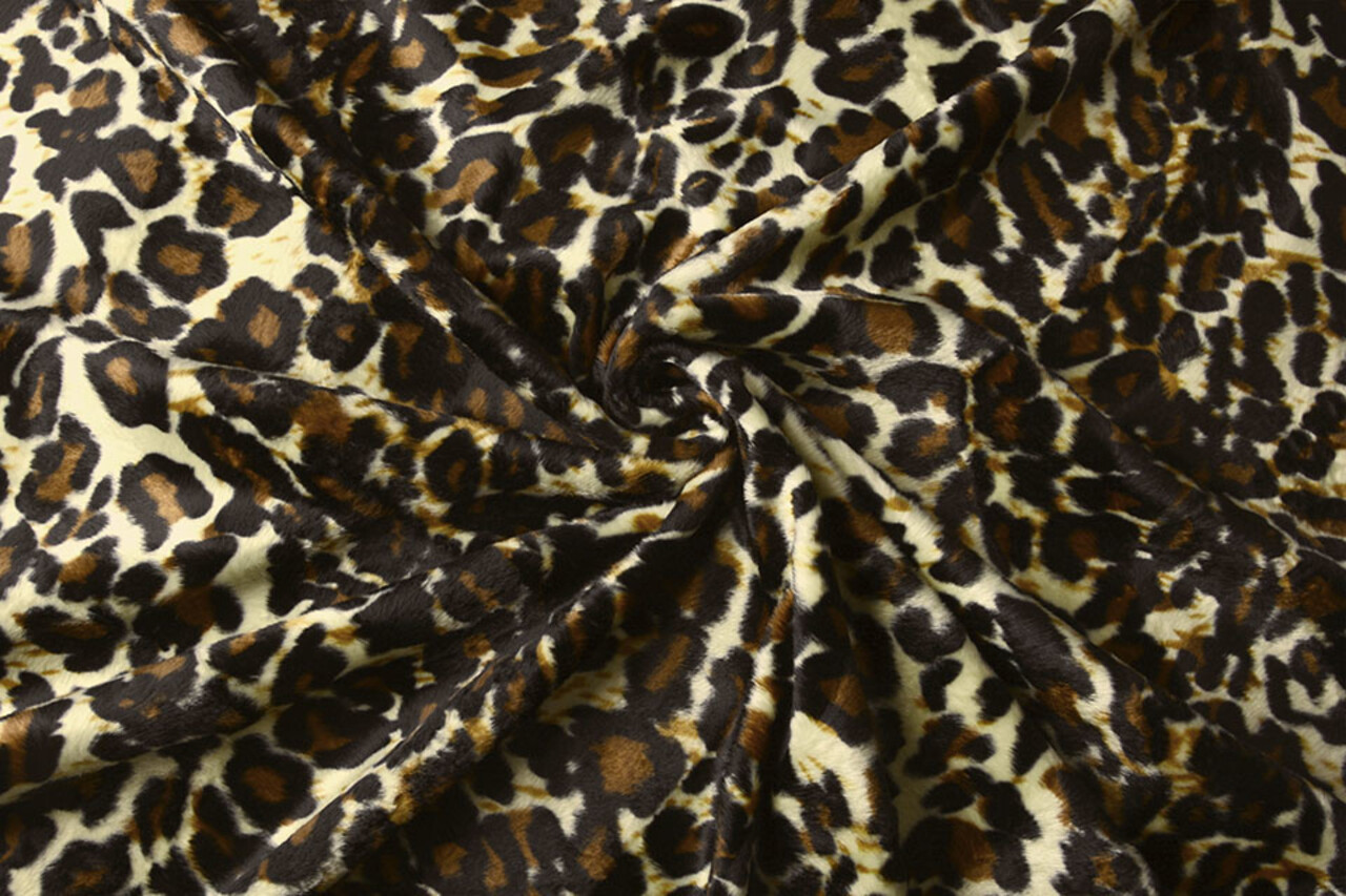 Velboa Dunkel Medium Pantherdruck