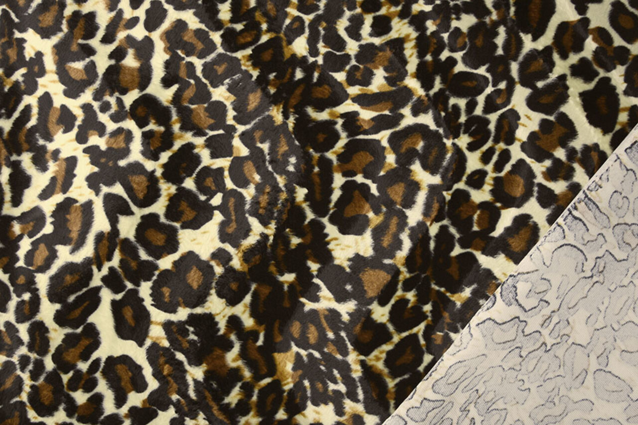 Velboa Scuro Medio Stampa Leopardata Velboa Scuro Medio Stampa Leopardata