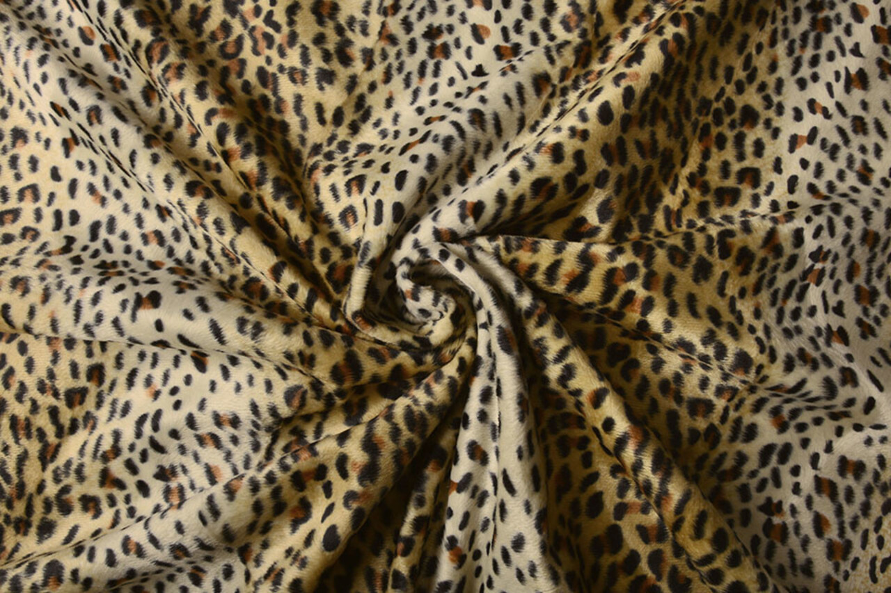 Velboa Claro Estampado de Leopardo Dorado Velboa Claro Estampado de Leopardo Dorado