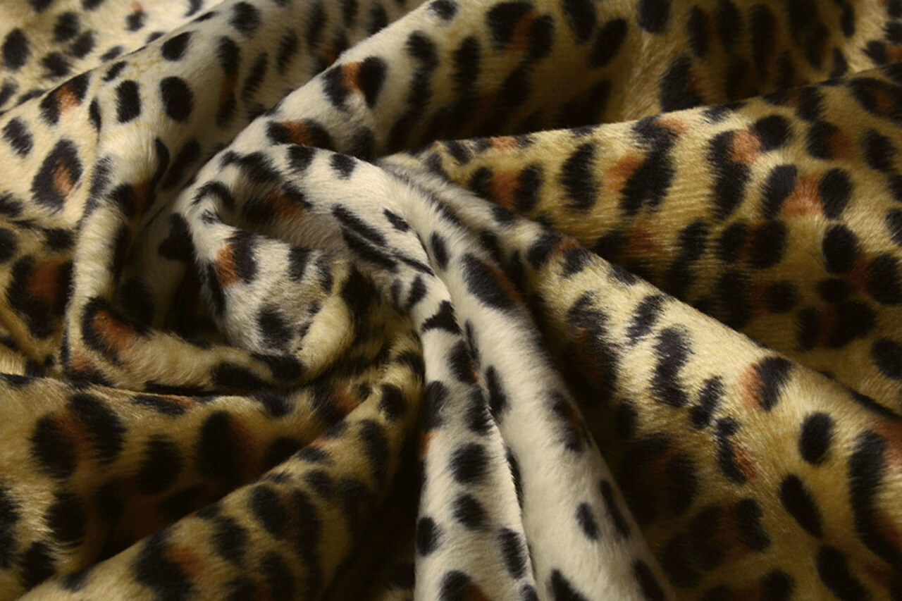 Velboa Claro Estampado de Leopardo Dorado Velboa Claro Estampado de Leopardo Dorado