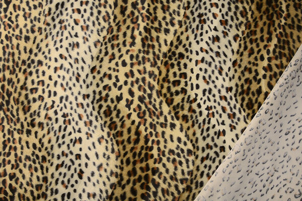 Velboa Claro Estampado de Leopardo Dorado Velboa Claro Estampado de Leopardo Dorado