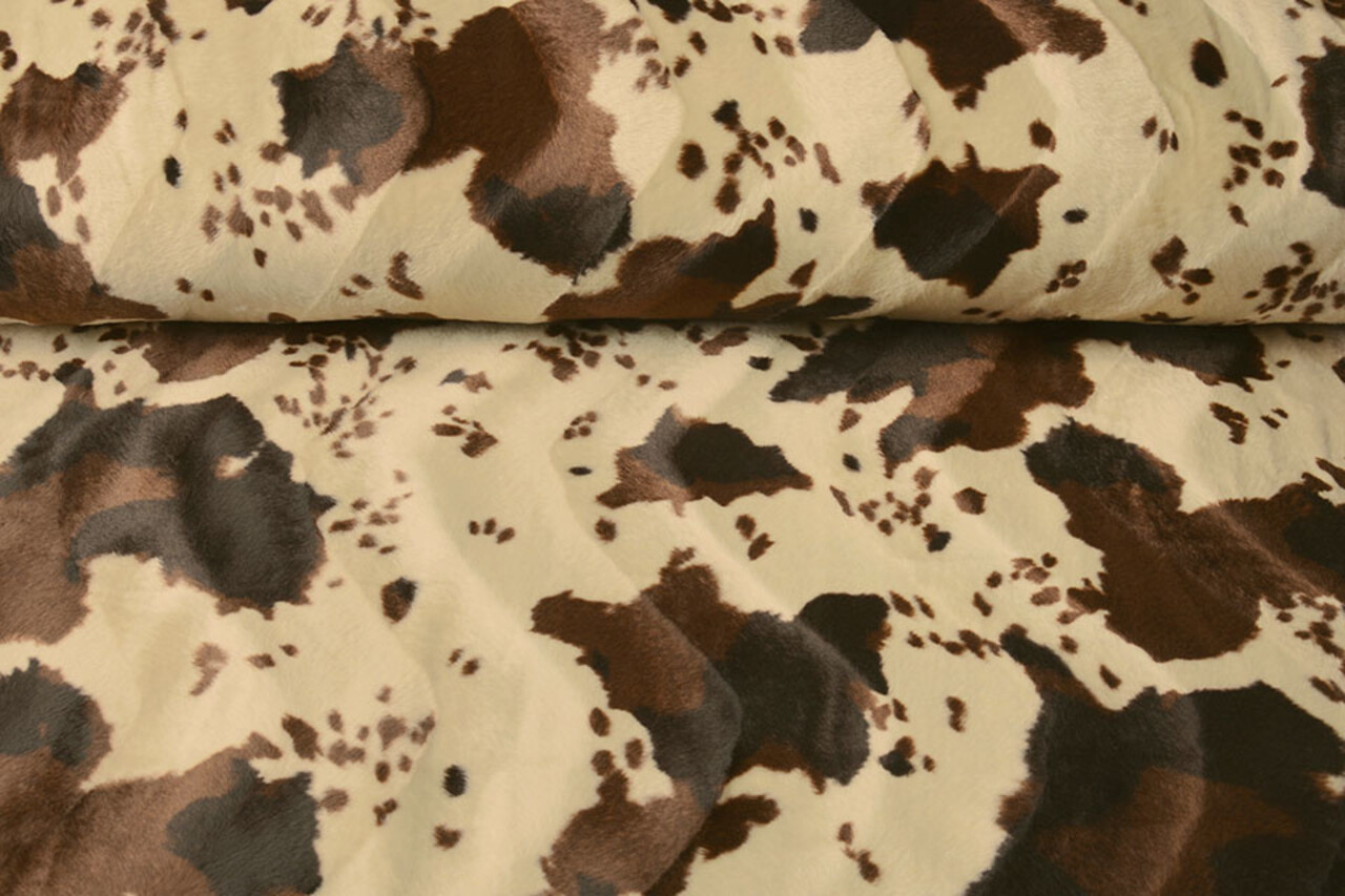 Velboa Native American Horses Print Brown