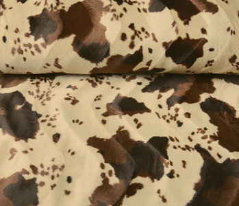 Velboa Indiaanse Paarden Print Bruin