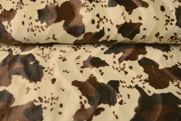 Velboa Native American Horses Print Brown