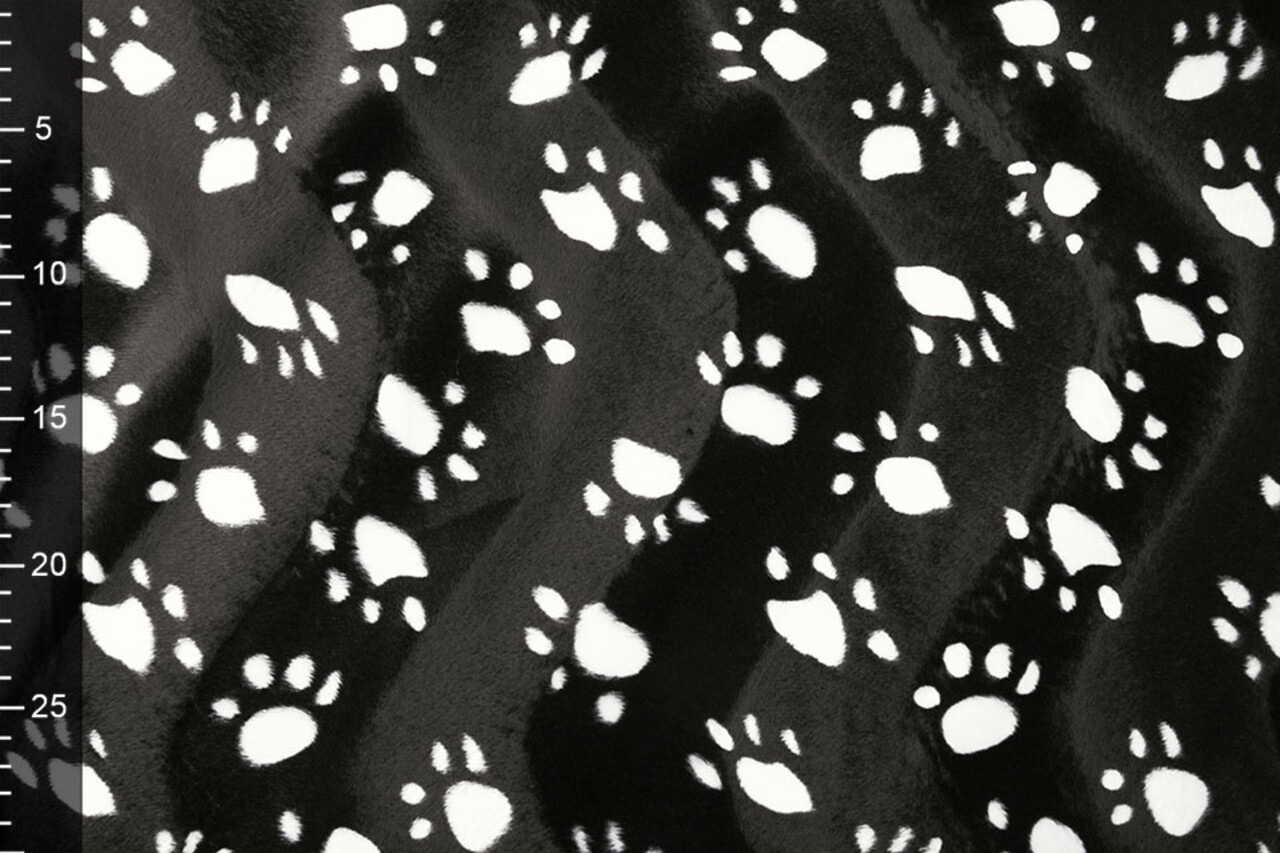 Velboa Dogprint Paws Black