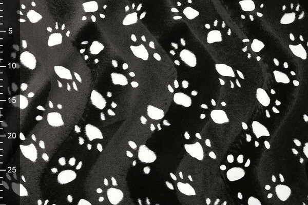Velboa Dogprint Paws Black