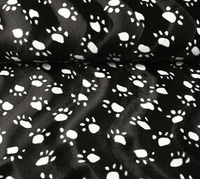 Velboa Dogprint Paws Black Velboa Dogprint Paws Black