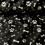 Velboa Dog Paws with Bone Black Velboa Dog Paws with Bone Black