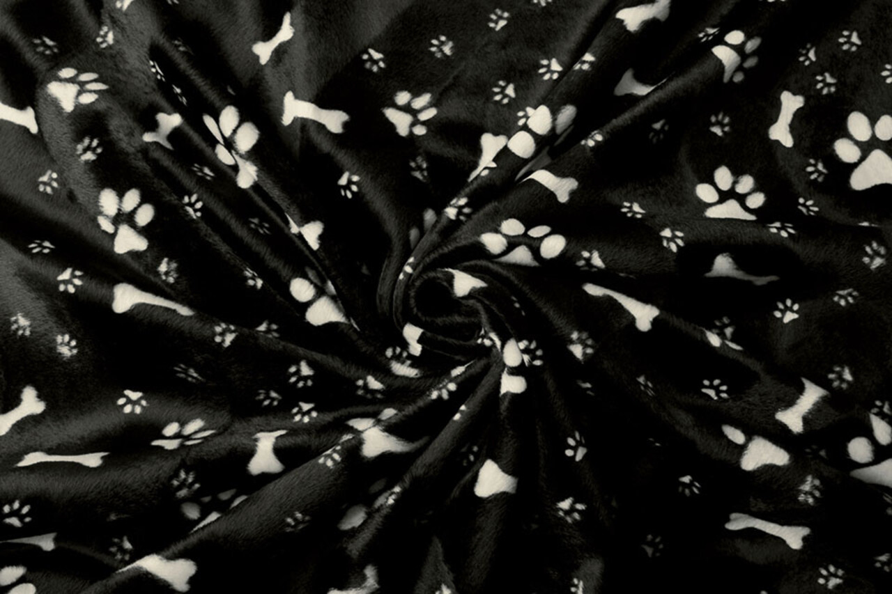 Velboa Hondenpootjes met Bot Zwart